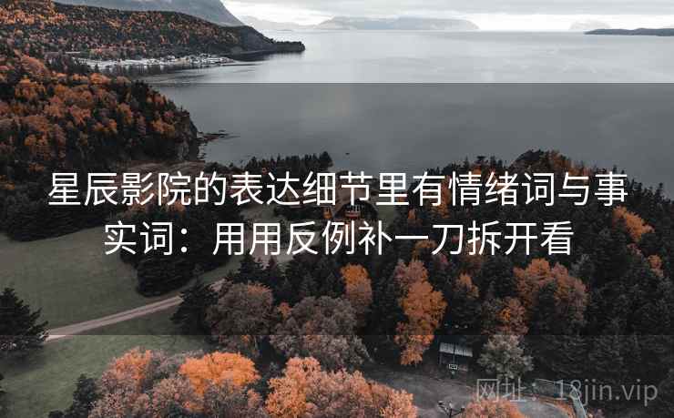 星辰影院的表达细节里有情绪词与事实词：用用反例补一刀拆开看